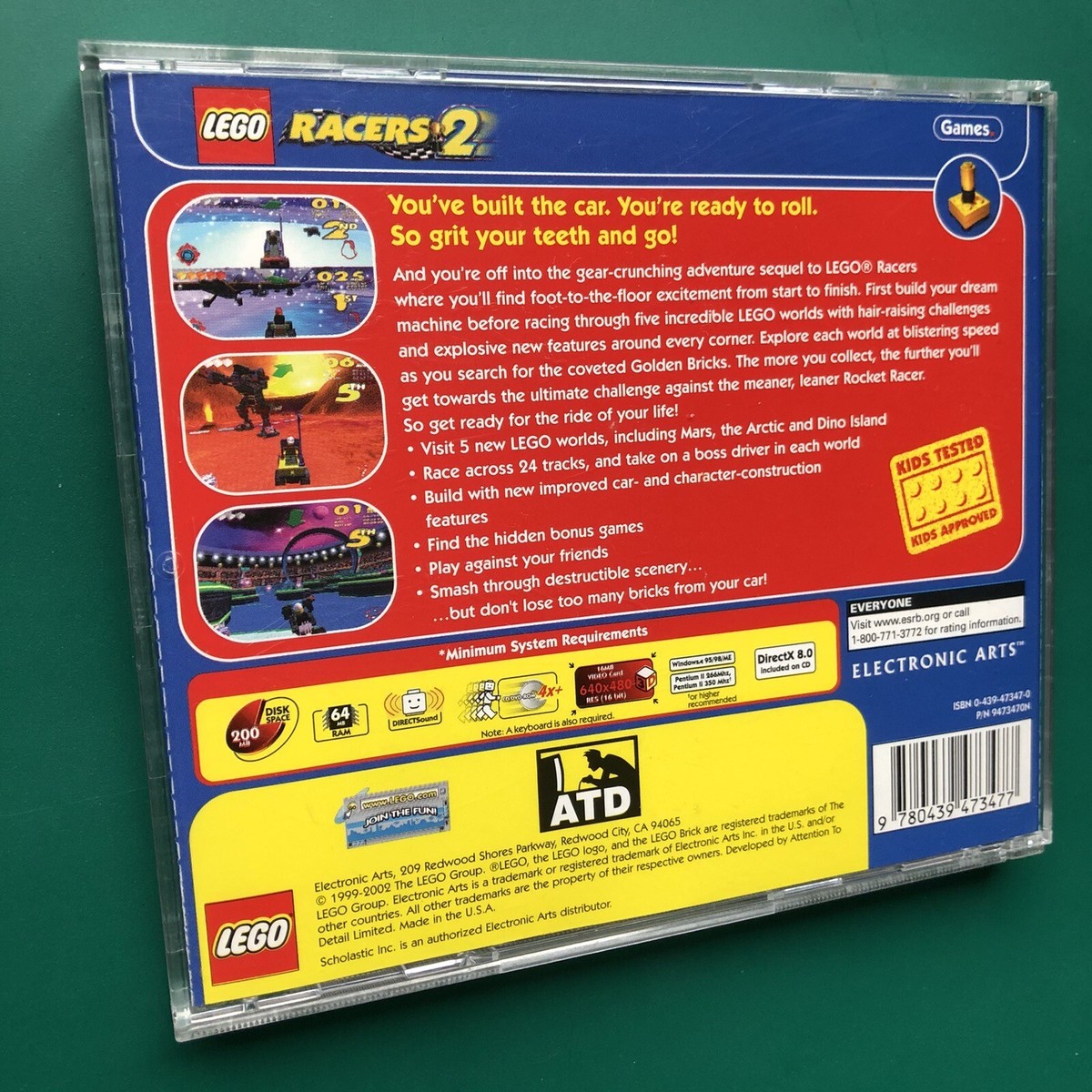 LEGO RACERS 2 Videogame CD-ROM (Windows 98 PC) Mars Arctic Dino