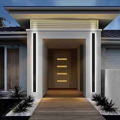 LED Wall Light Sconce Waterproof Outdoor Modern Lamp Exterior Lights Long Strip - Picture 20 of 29