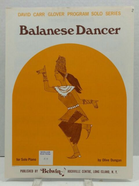 Balanese Dancer Sheet Music Piano Solo Practice Piece Cover Art F3R