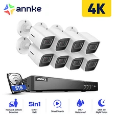 ANNKE 4K Ultra HD 5MP/8MP 8CH DVR Video CCTV Home Security Camera System Outdoor