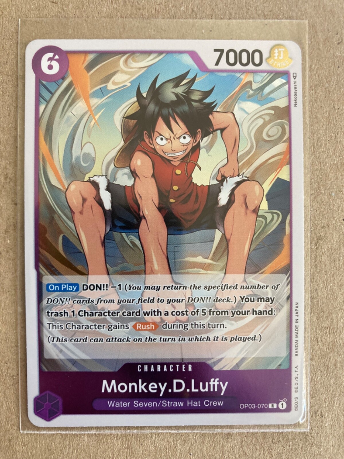 One Piece Pillars of Strength - MONKEY.D.LUFFY #OP03-070 - Foil, Mint