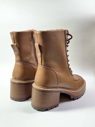 Anna Field Tan Faux Leather Lace Front Side Zip Ankle Boots Size UK 6 EU 39 - Picture 17 of 20