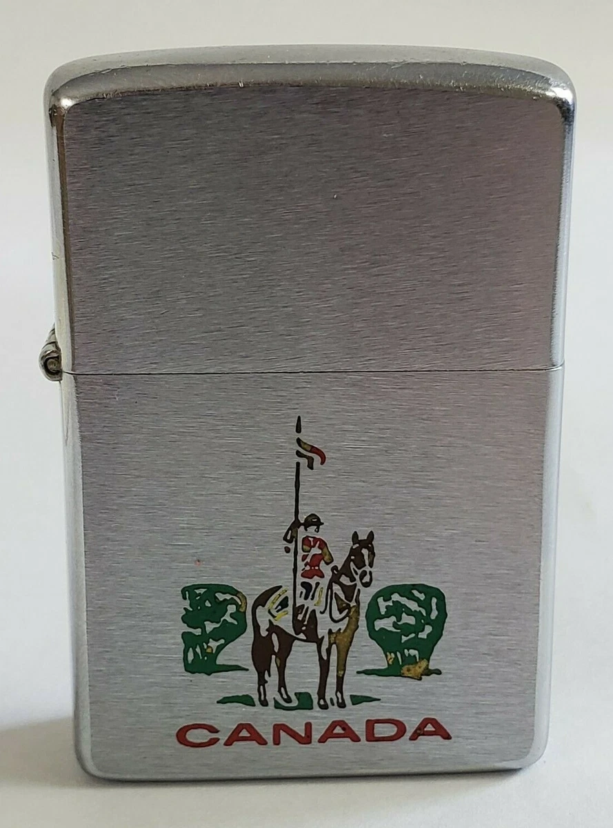 RCMP MOUNTIE ZIPPO FLIP TOP LIGHTER ROYAL CANADIAN MOUNTED POLICE TOBACCIANA