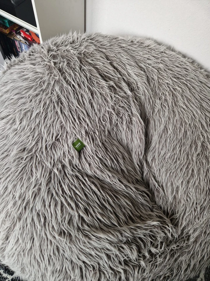 Originaler Sitzsack: Fatsack / Vetsack in Flokati, grau - Bild 2 von 4