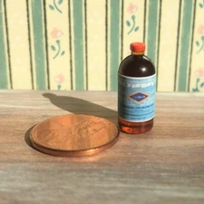 Dollhouse miniatures 1:12 Vintage label Bottle of Bleach