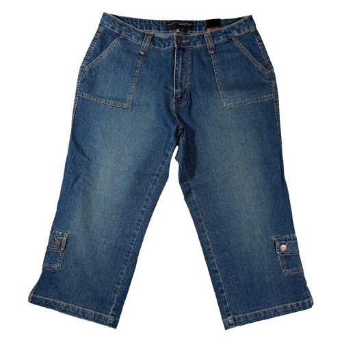 Venezia Jeans Womens 14 Straight Blue Denim Pants Bottoms Dark