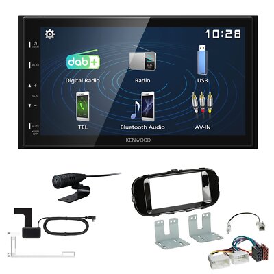 Kenwood 2DIN DAB+ Autoradio für KIA Soul II ab 2014 piano black