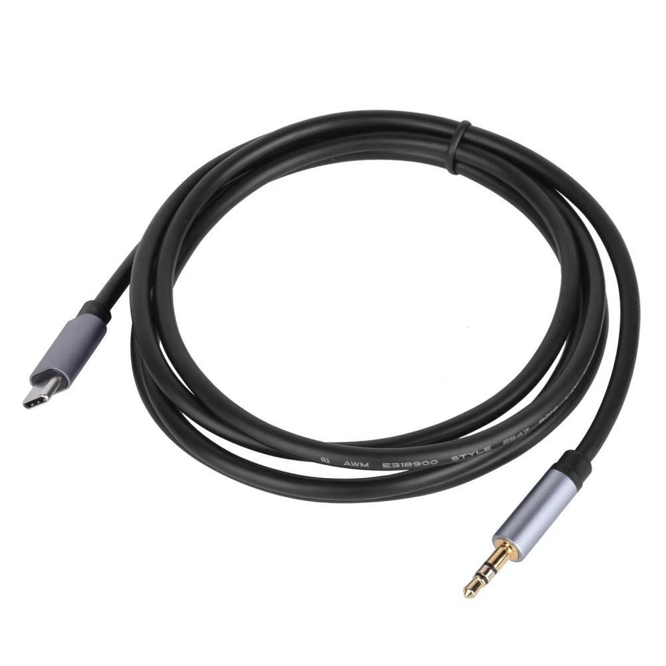 3.5mm Jack Aux to USB-C Type C Headphone Car Stereo Audio Cable Adapter - 1m - Image 4 of 4