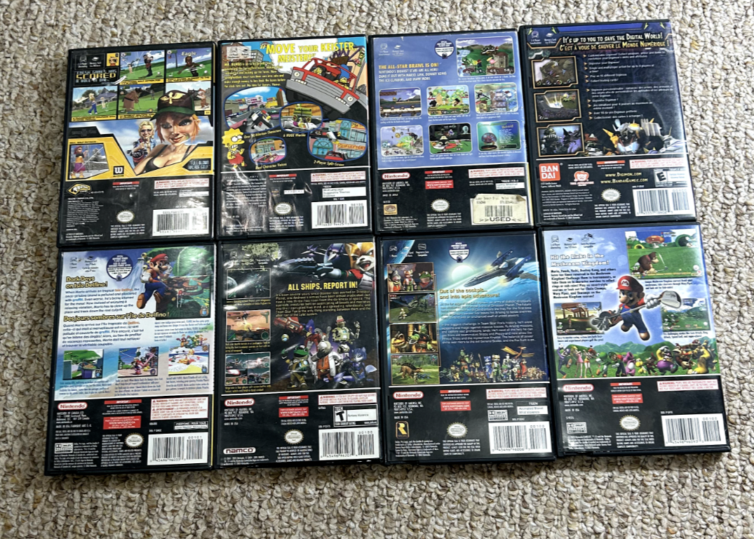 NINTENDO GAMECUBE LOT of 6 Games Smash Bros Mario Sunshine Star