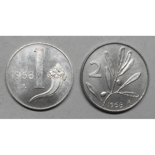 REPUBBLICA ITALIANA 1 + 2 Lire dal 1946 al 2001 FDC (UNC) / PROOF - Foto 87 di 127