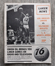 orig. 1964-65 LOS ANGELES LAKERS vs BALTIMORE BULLETS Vintage Basketball Program
