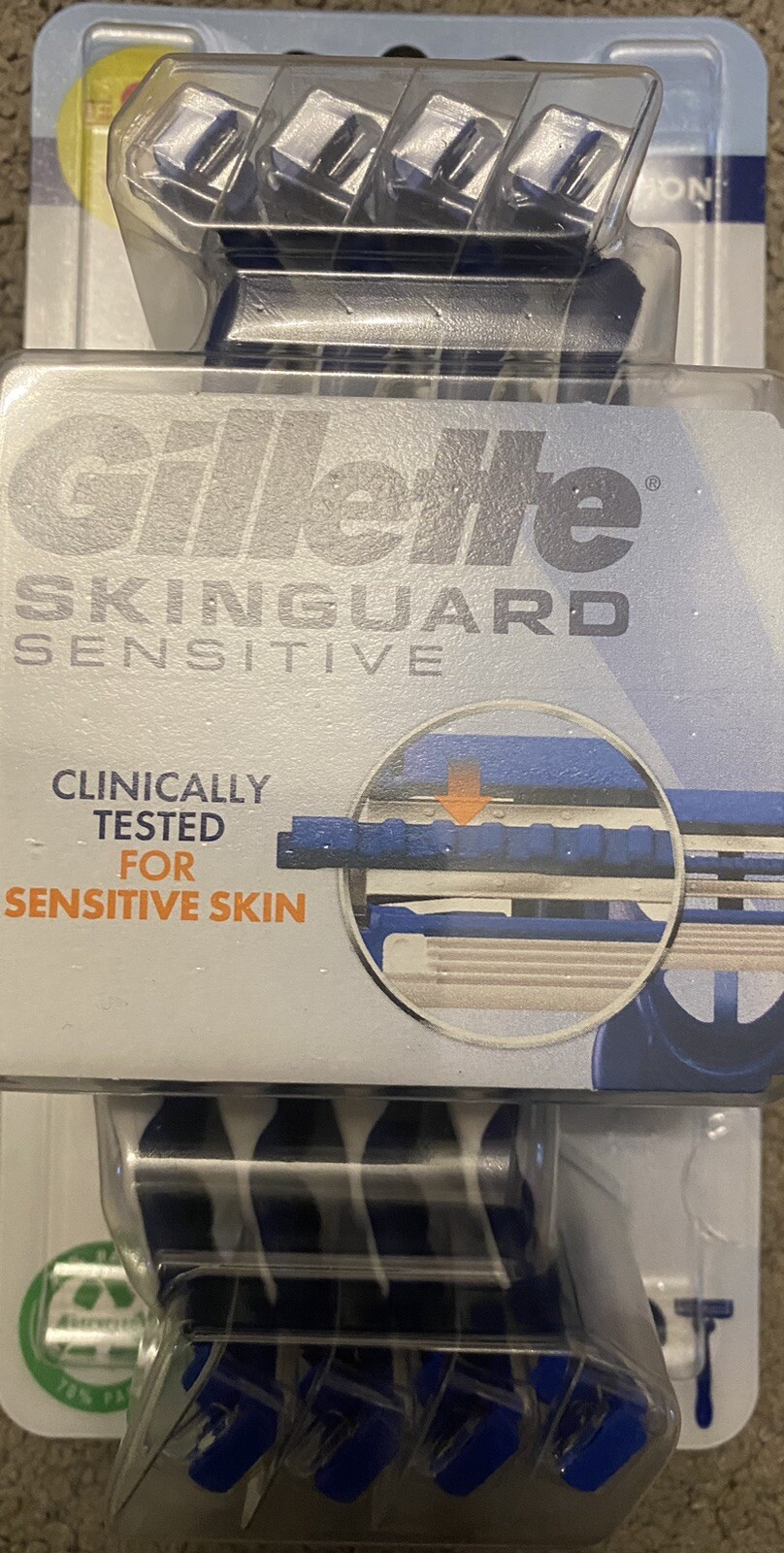 2x Gillette Skinguard Sensitive Disposable Razors Sensitive Skin 8 Pack.