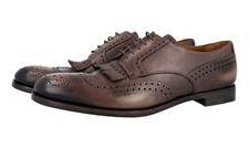HIGH END PRADA BROGUE KILT BUSINESS SHOES 2EF029 BROWN NEW US 11 EU 44 44,5