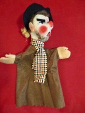KERSA Hobo Hand Puppet German Tramp Felt Body Glass Eyes Art of Puppetry