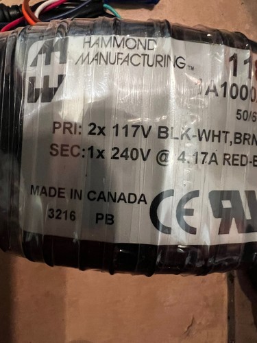 HAMMOND MANUFACTURING TRANSFORMER  1182P240 TOROIDAL POWER - Picture 5 of 7