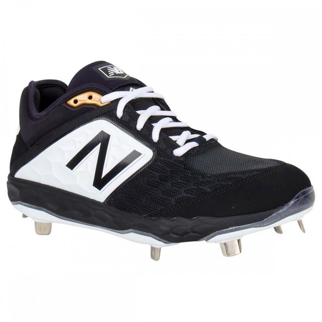 black and white new balance cleats