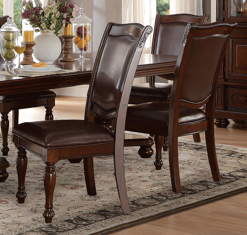 NEW 9 piece Traditional Brown Dining Room Rectangular Table and 8