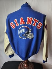 Vintage 80s Chalk Line L New York Giants Wool Varsity Jacket EUC Rare