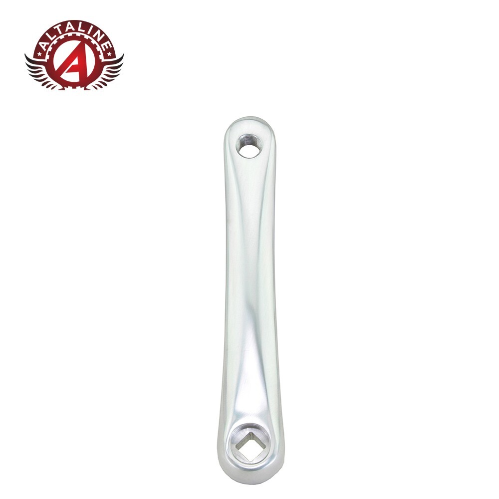 ALTALINE 170MM LONG ALLOY BICYCLE LEFT CHROME CRANK ARM SQUARE TAPER