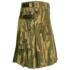 Digital Camo Leather Straps Utility Kilt