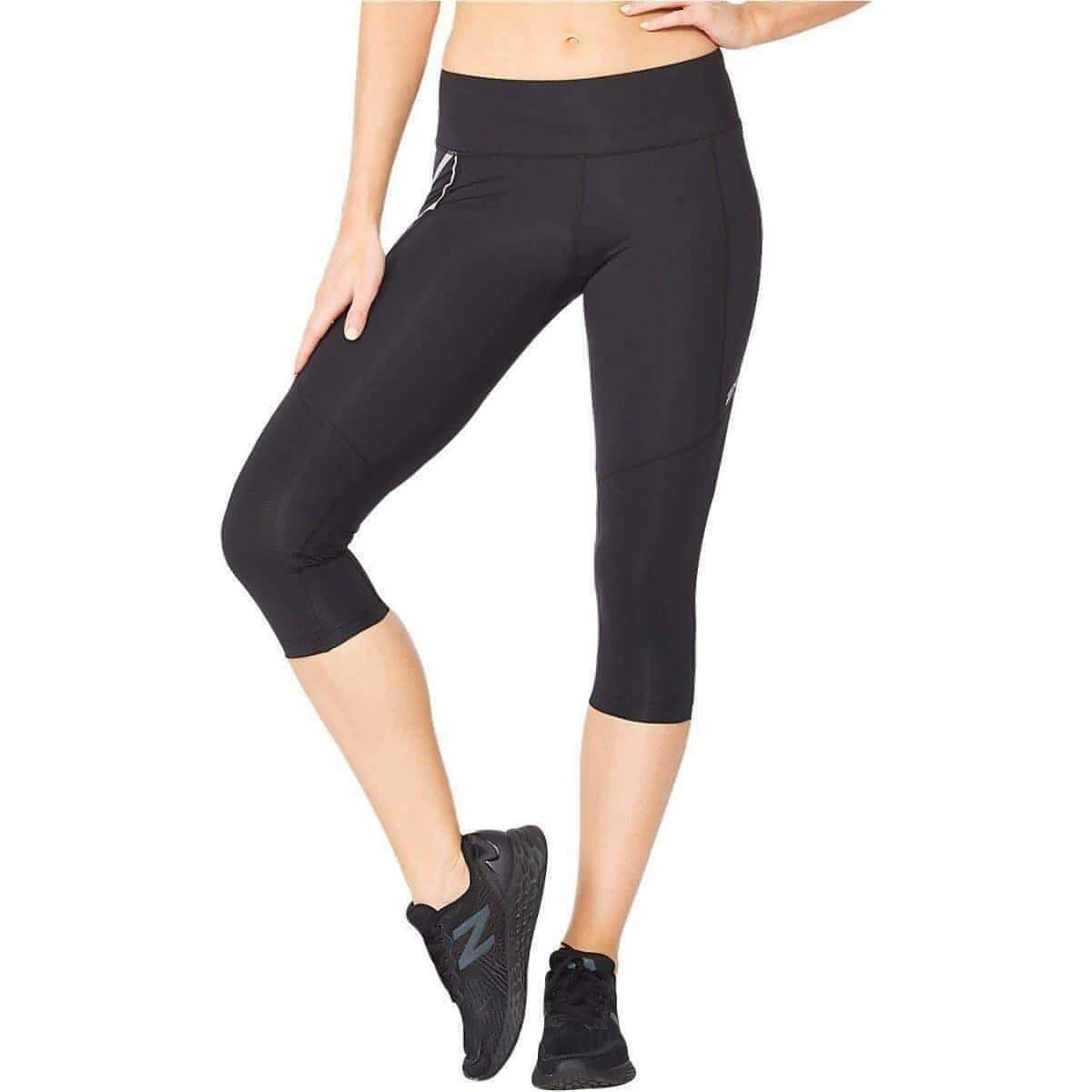 2XU Aero Vent Mid Rise Womens 3/4 Capri - Black | eBay