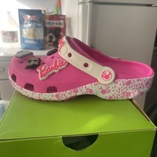 Crocs x Barbie Electric Pink Classic Clog Shoes 4M/6W - Pink 2088176QQ