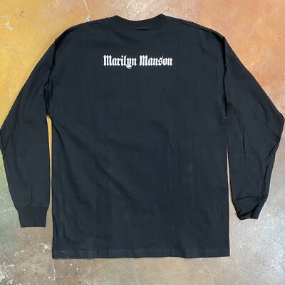 ミュージシャン MARILYN MANSON got violence? Vintage Marilyn Manson Got Violence? Long Sleeve Band Tee