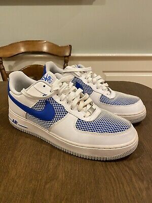 nike air force 1 low white hyper cobalt mesh grid 488298-150 nike air force 1 low white hyper cobalt mesh grid 488298-150