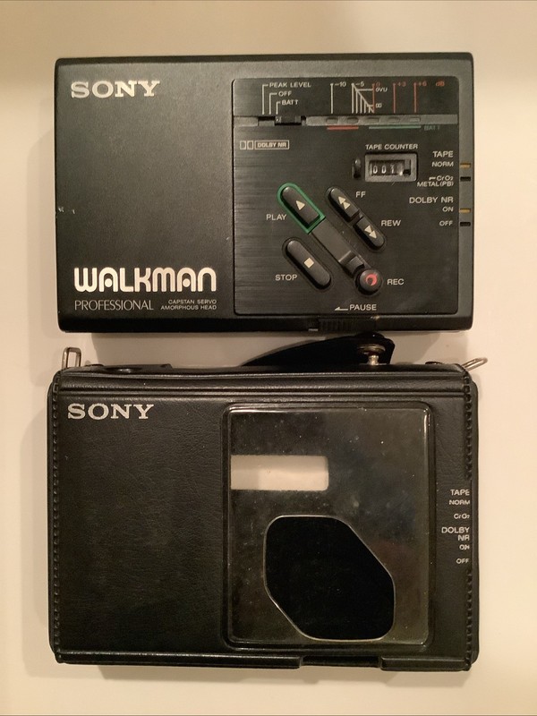 RARE Sony Walkman Pro WM-D3 With Case-Powers On, Needs Service-4 Parts Or Repair