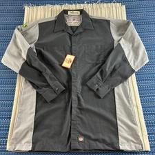 NEW Red Kap Farm Mechanic Work Shirt Mens XL Gray Agriculture Shop Tractors 8570