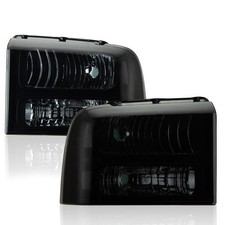Headlamp Assembly for F250 F350 Super Duty 2005-2007 Smoky Lens Black Housing