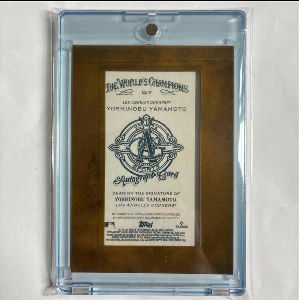 2024 Topps Allen & Ginter Yoshinobu Yamamoto Auto RC Dodgers Japan Near Mint - Image 2 of 2