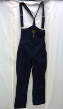 VINTAGE EDELWEISS SKIWEAR ONE PIECE SKI SNOW BIB PANTS NAVY BLUE SIZE 8