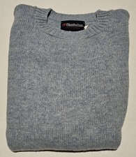 VTG Men's Manhattan Shetland Wool Sweater Polyester Blend Crewneck XL Sky Blue