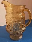 Vintage Anchor Hocking Flower Pitcher Glass Antique Pitcher