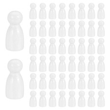 100Pcs Wood Peg Dolls Unfinished, 1" x 1/2" Blank Family Figures, White