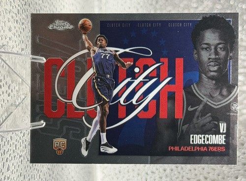 2025-26 Topps Chrome Update VJ Edgecombe #YQ-3 Clutch City RC 76ers