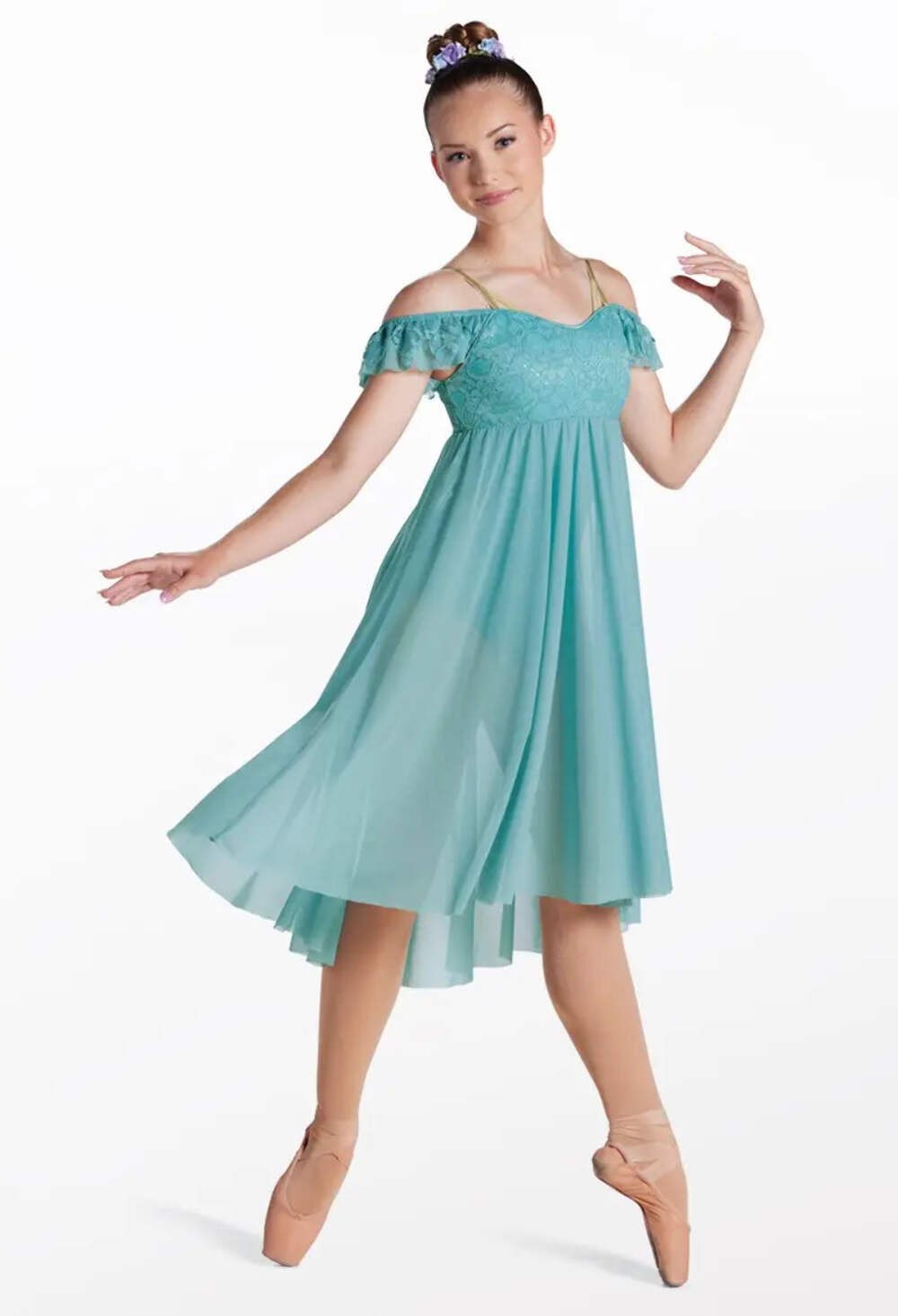 Dance Costume Large Child Green Weissman 17692 Ba… - image 1