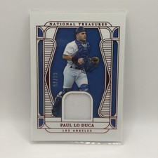 2025 National Treasures Paul Lo Duca Material Threads Patch Game Used Red /75
