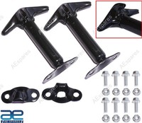 Haube Motorhauben Riegel Set Schwarz 2Unit FüR 4X4 Jeeps Wrangler Ford Willys