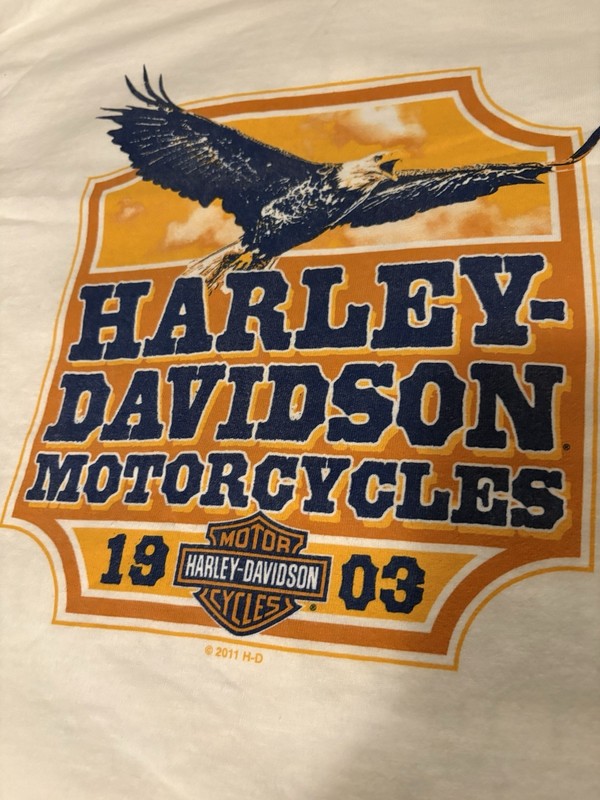 Harley Davidson New Orleans Bourbon Street Double Sided White Tee Shirt 2XL