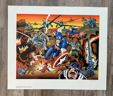 Fiftieth Birthday Commemorative Captain America Signed by Jack Kirby