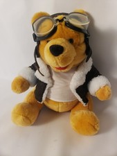 Vintage Disney World Stuffed Pooh Bear Plush Aviator Winnie the Pooh 14  