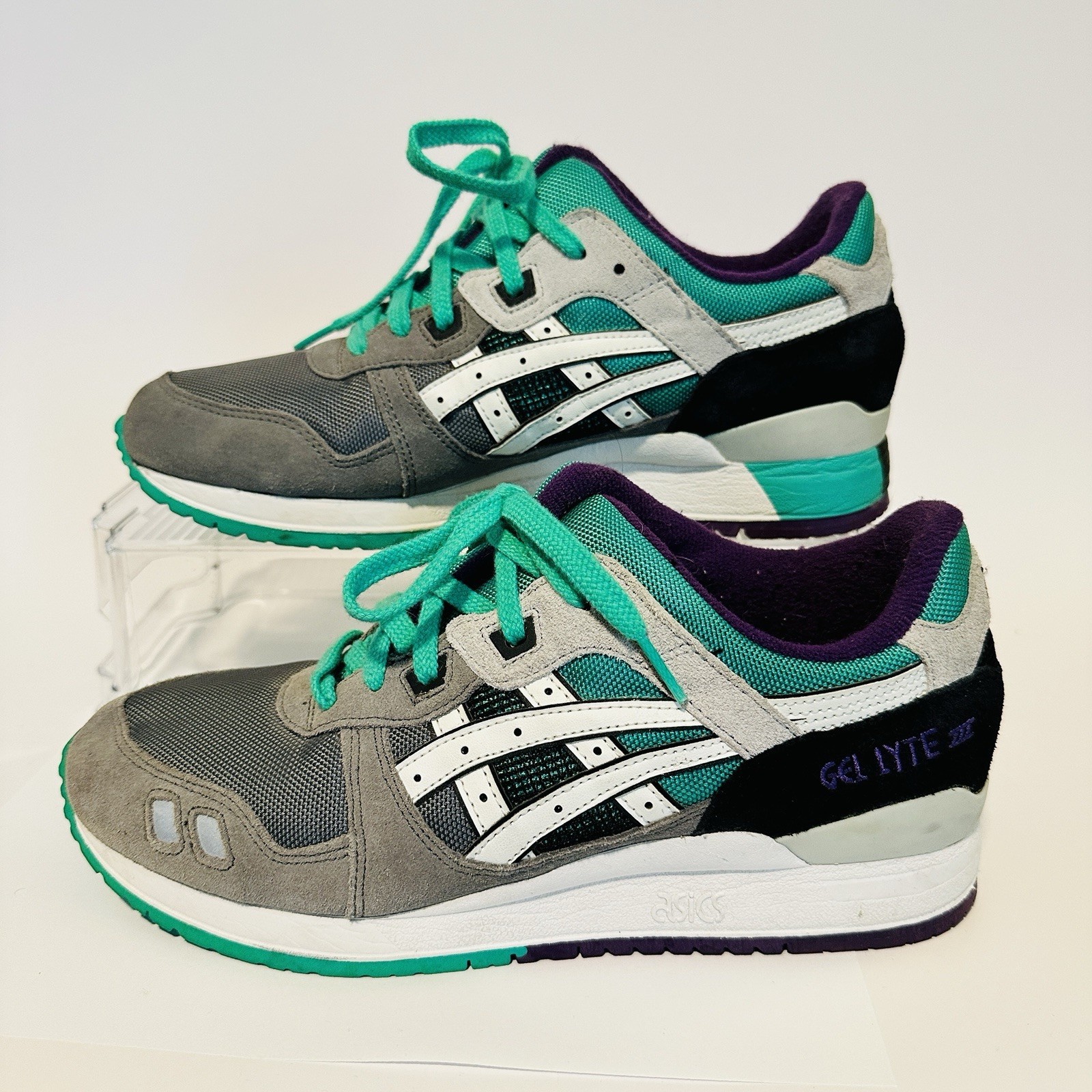 Rare Asics Gel Lyte III OG Grape Grey White Men’s Size 8.5 H405N