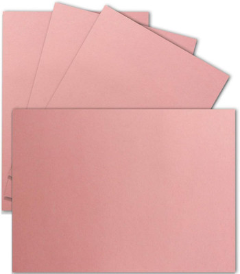 25 Einzel-Karten DIN A6-10,5 x 14,8 cm - 240 g/m² - Altrosa - Tonkarton - Bastel