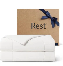 REST Evercool Cooling Comforter King/Cali King 106x90 Inches Arctic White New