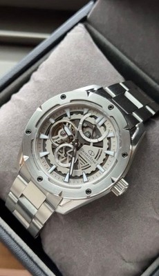 ORIENT Star F6F4-UAF0 Skeleton Automatic Watch White Dial Near Mint