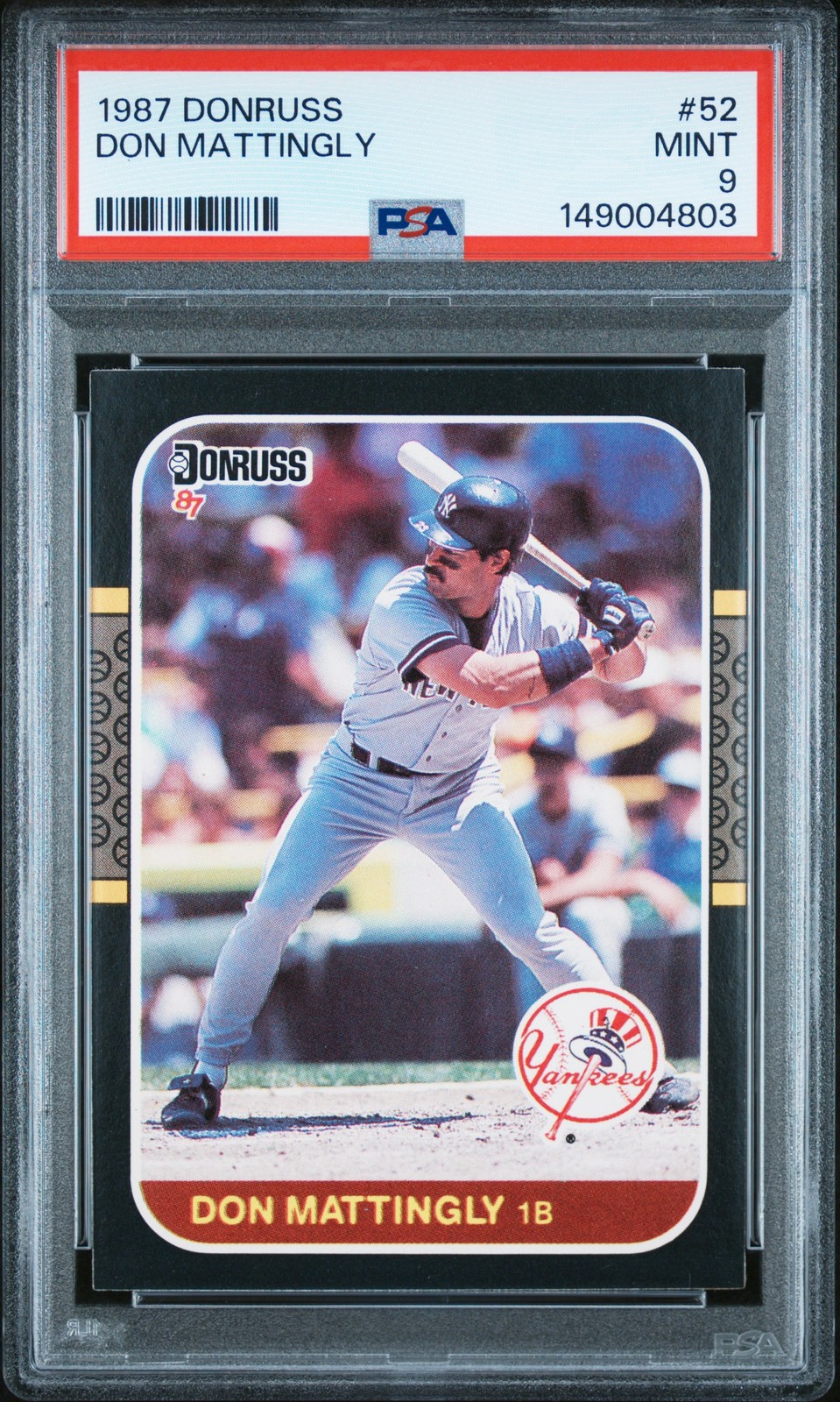 1987 DONRUSS #52 DON MATTINGLY PSA 9