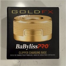 BaByliss PRO Gold Clipper Charging Base Knurled Metal Grip Solid Metal