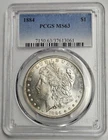 1884 P Philadelphia Mint Morgan Silver Dollar $1 PCGS MS 63